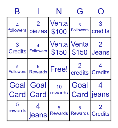 Loyalty Bingo Card