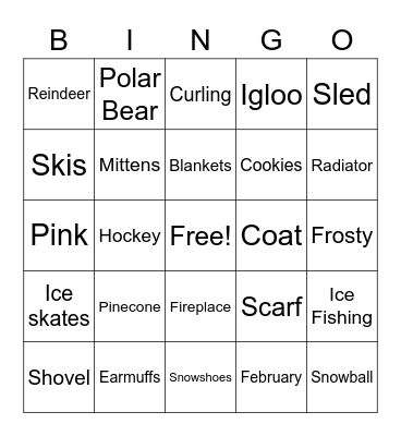 Frozen Flamingo BINGO Card