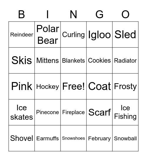 Frozen Flamingo BINGO Card
