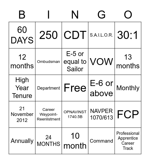 Career Counselor Handbook Bingo Card