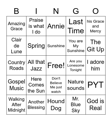 NCALF Class 12 Bingo Card