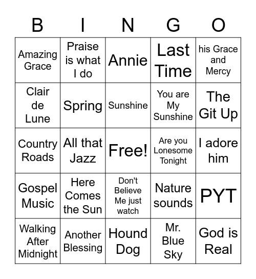 NCALF Class 12 Bingo Card