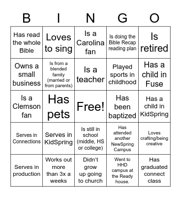 Bingo Card