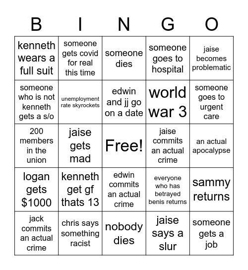 2022 bingo within my friends Bingo Card