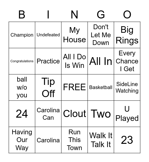 Rivalry Week #1 Bingo Card