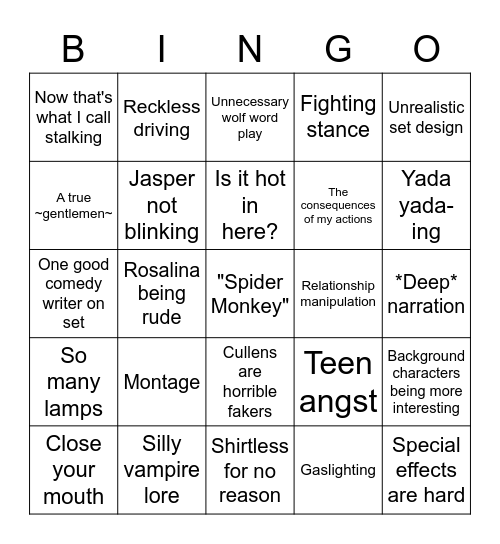 Twilight Arc Bingo! Bingo Card