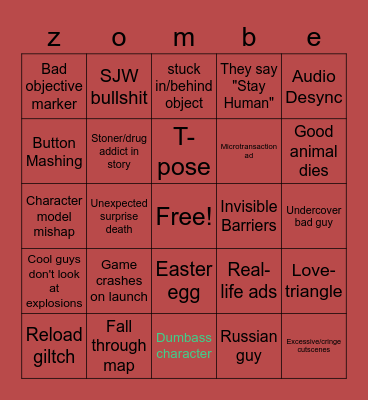 New Game Bingo Card