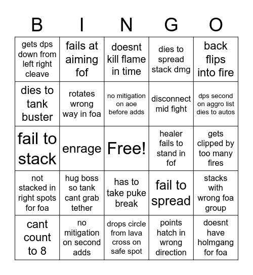 p3s bingo Card