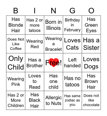 GALENTINES DAY  Bingo Card