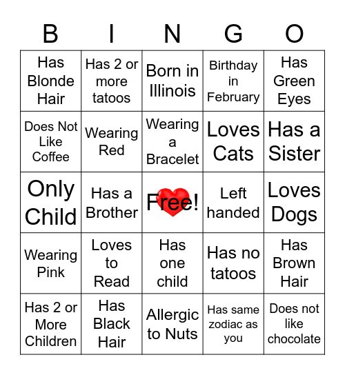 GALENTINES DAY  Bingo Card