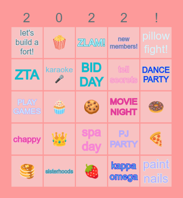 BID DAY BINGO Card