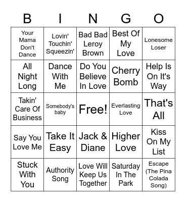 Tavern #2 Bingo Card