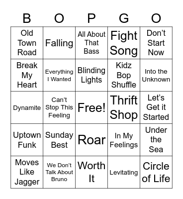 100 Days Bingo Card