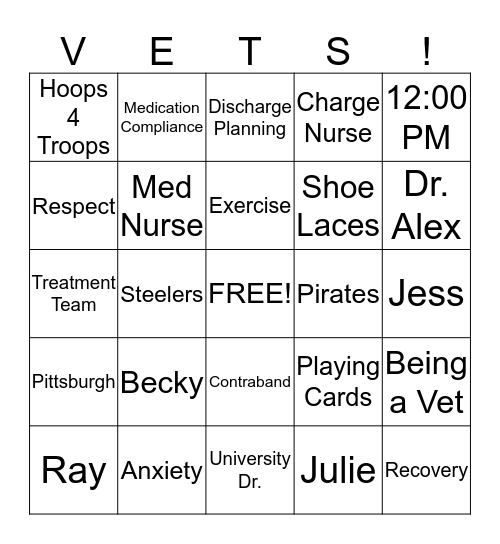 3CB Bingo Card