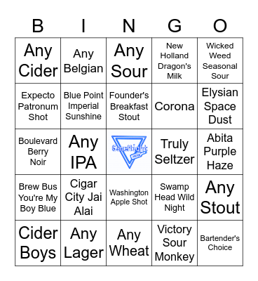 Craft Beer Bingo Card