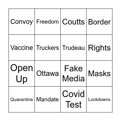 COVID Bingo Card