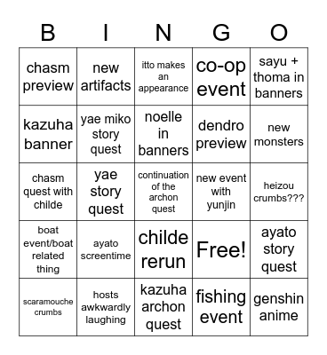 big brain time Bingo Card