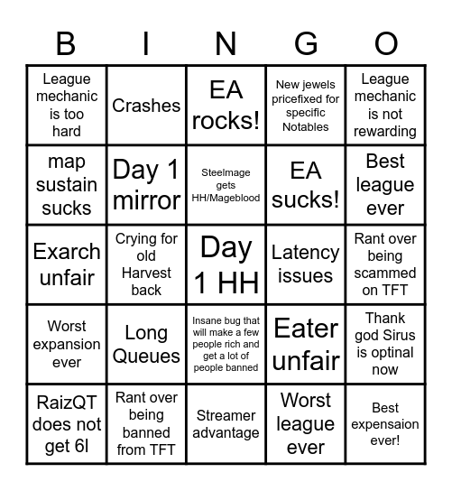 3.17 Leaguestart Bingo Card