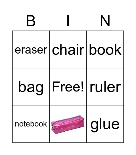 substantivo Bingo Card