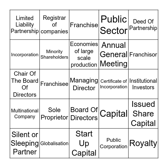 Bingo Card