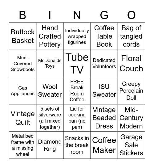 OVERFLOW BINGO Card