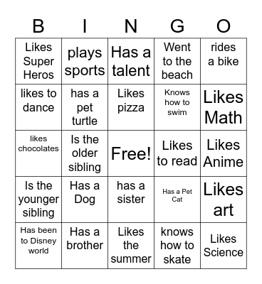 Grizzlies Bingo Card