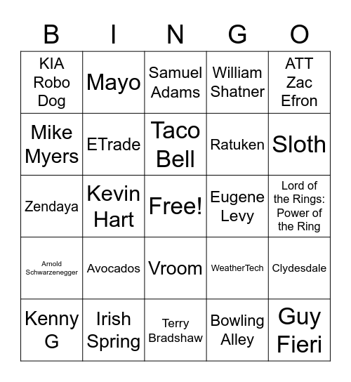 Bingo Card