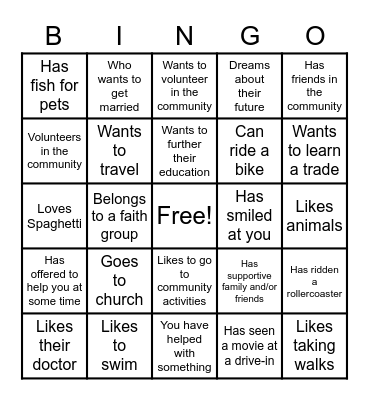 Find Someone Who . . . Bingo Card