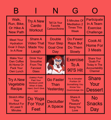 Voltron Bingo Week 5 Bingo Card