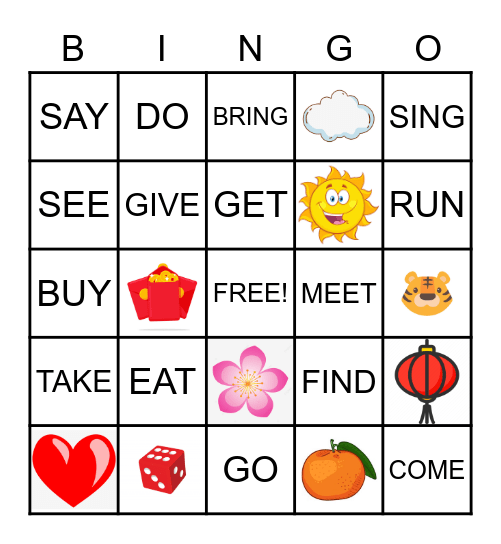 PAST TENSE BINGO!!! Bingo Card