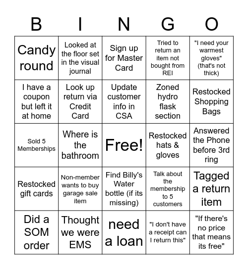 Frontline Bingo Card