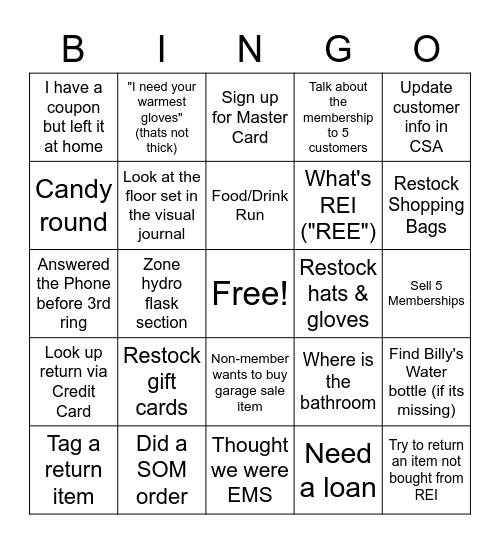 Frontline Bingo Card