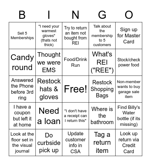 Frontline Bingo Card