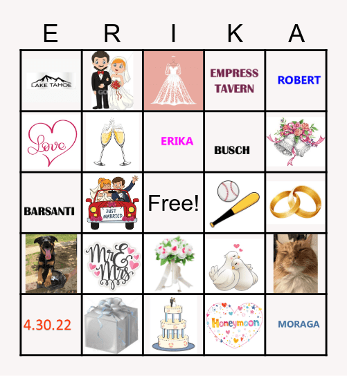 Bridal Shower Bingo  4.2.22 Bingo Card