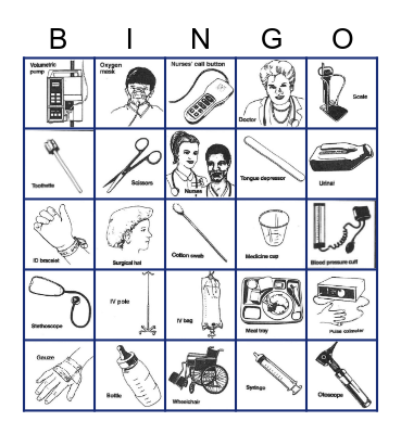 Child Life BINGO at Penn State Health Children's Hospital Bingo Card