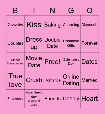 OISS Valentines Bingo Card