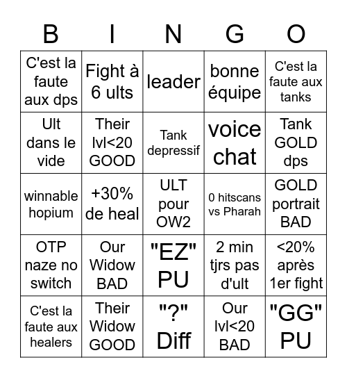 OWLOL Bingo Card