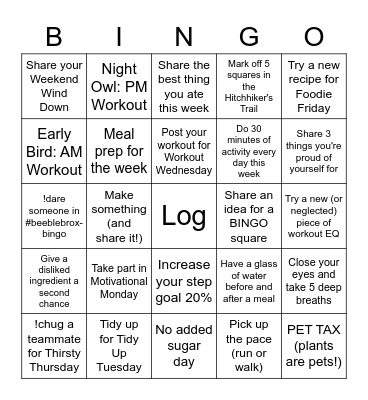 BEEBLEBROX BINGO Card
