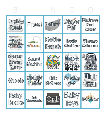 Baby Shower Bingo Card