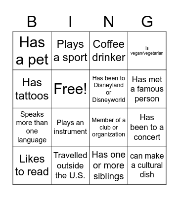 Team Coco Bingo Card