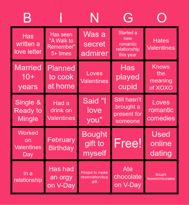 Virtual Feb-ibig's Day Bingo Card