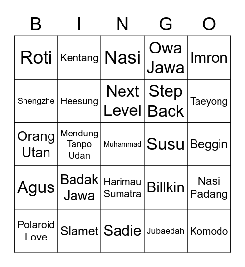 TRACEOFBILLKIN Bingo Card