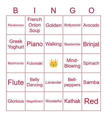 Glorious 60 Bingo Card