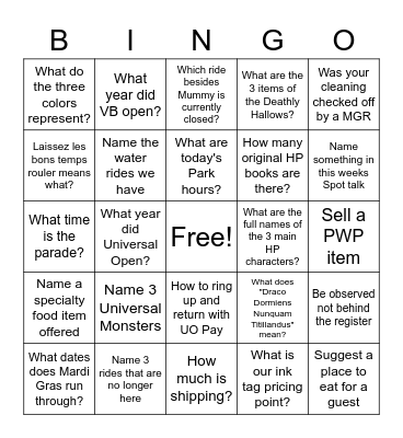 Knowledge Is Universal Bingo Card