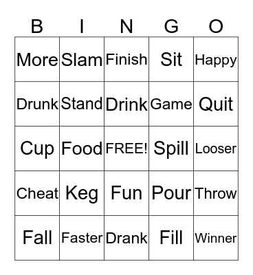 Beer Bingo Card