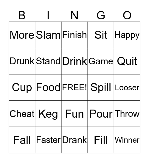 Beer Bingo Card