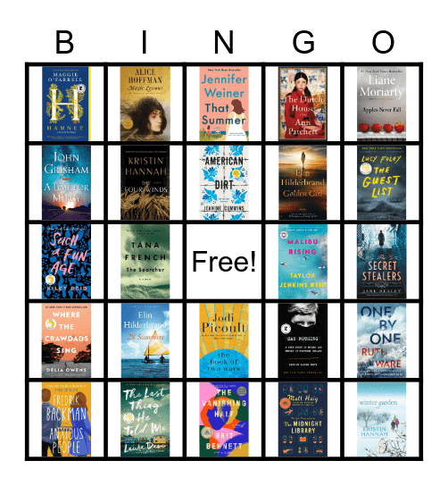 Best Loved Books at MPL Bingo Card