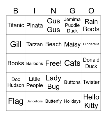 20 Years of Anna Bingo Card