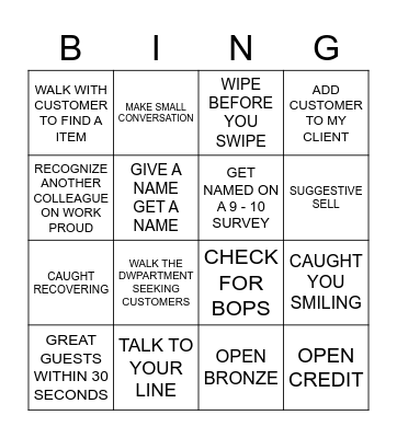 CX BINGO Card