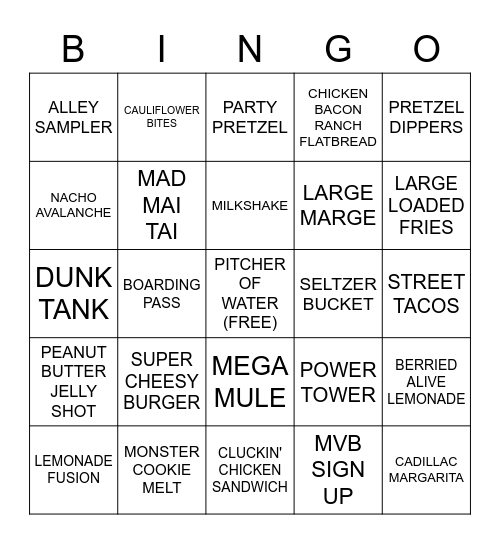 SERVER BINGO Card